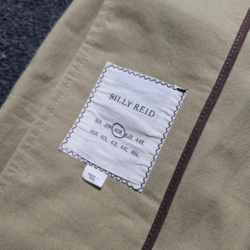 Billy Reid Sport Coat Khaki Men 40R Cotton Unstructured Blazer Formal Italy